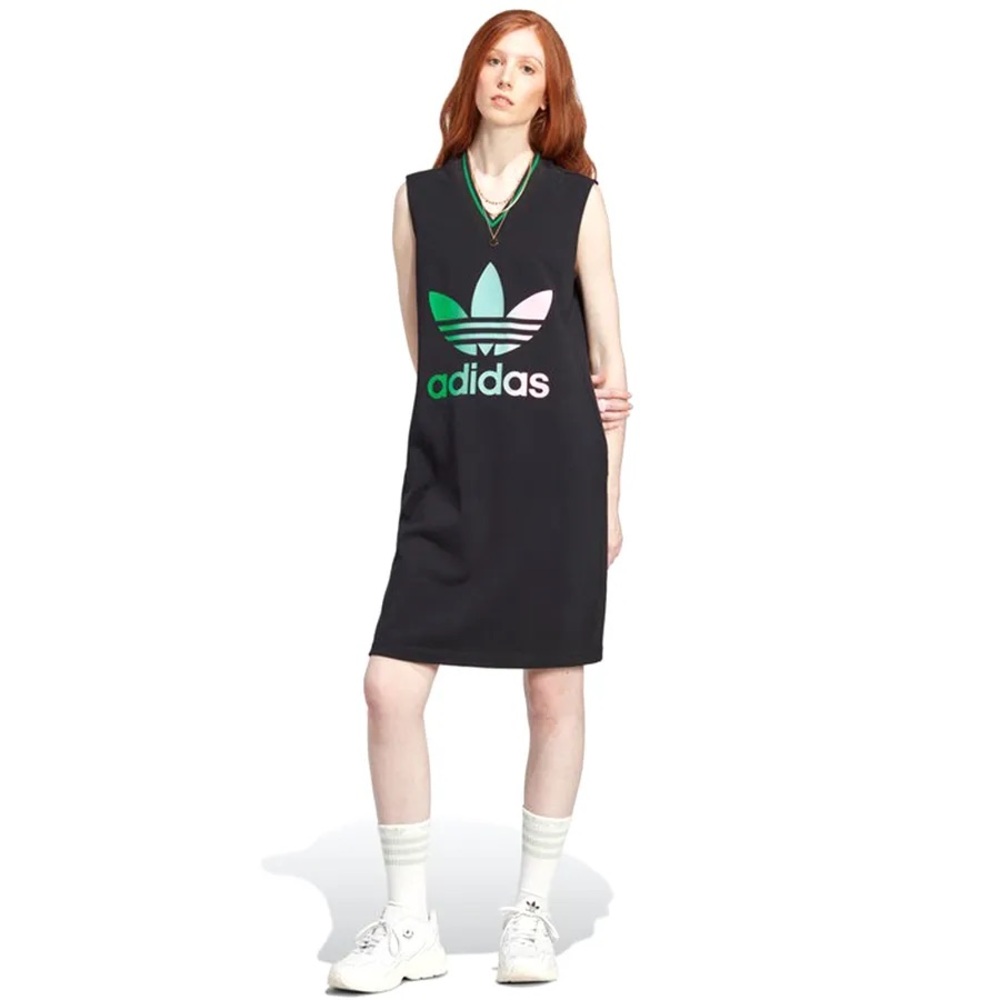 adidas Originals ADICOLOR 70S V NECK DRESS - Day dress - black